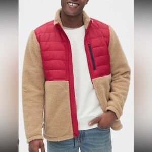 GAP Sherpa Fleece Full-Zip Jacket Lasalle Red gorpcore Patagonia